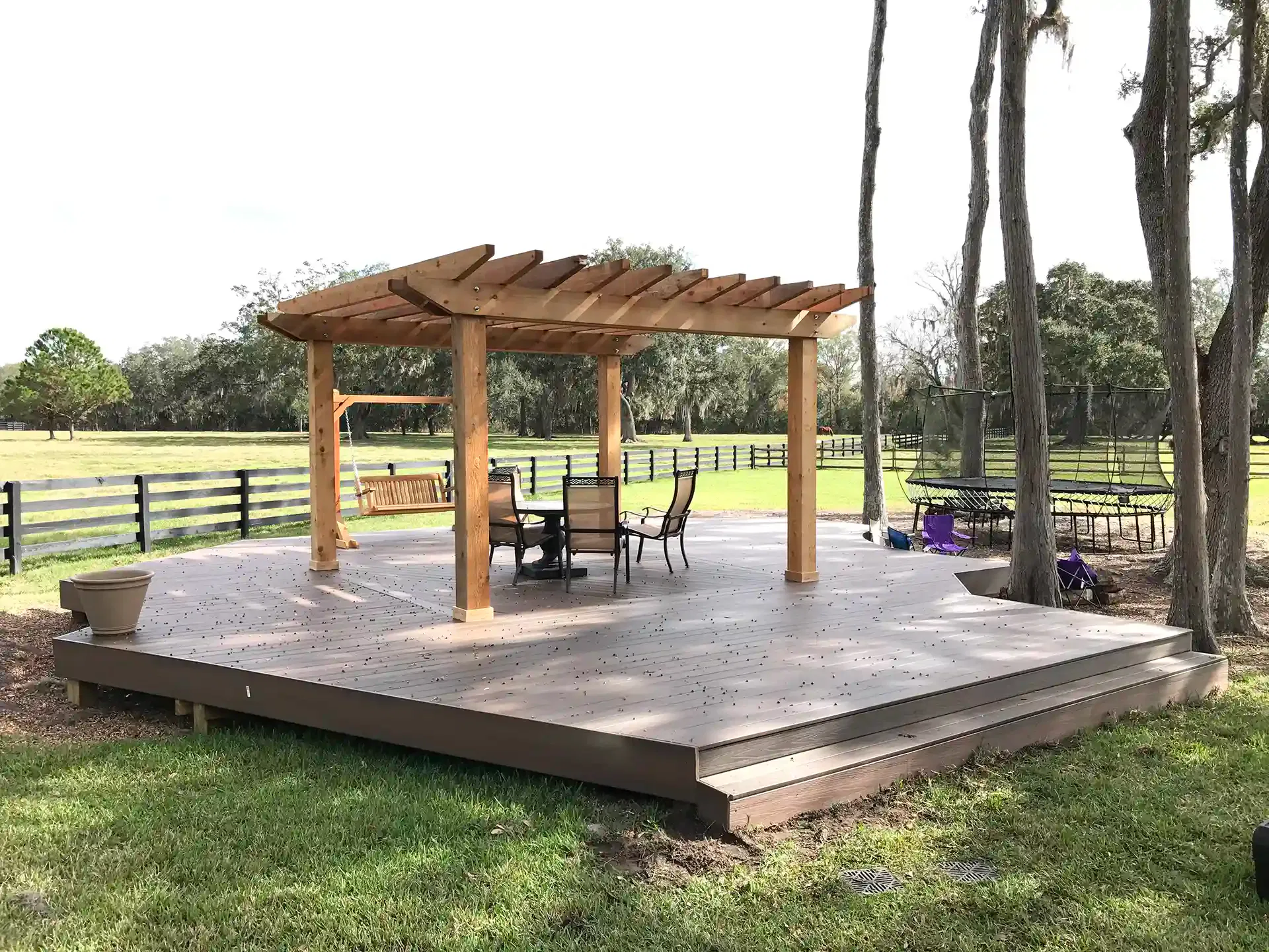 Photo of a traditional pergola roof by Summertime Deck & Dock, a pergola builder in Orlando.